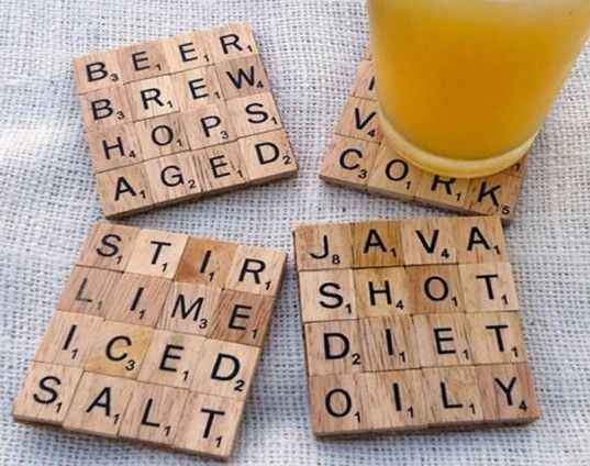 Scrable coasters