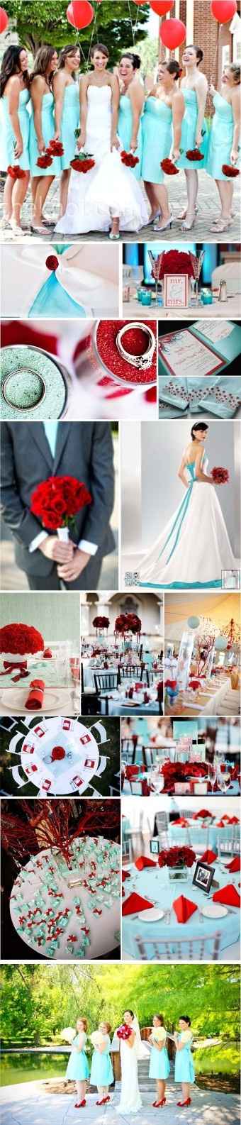 Decor azul e vermelho