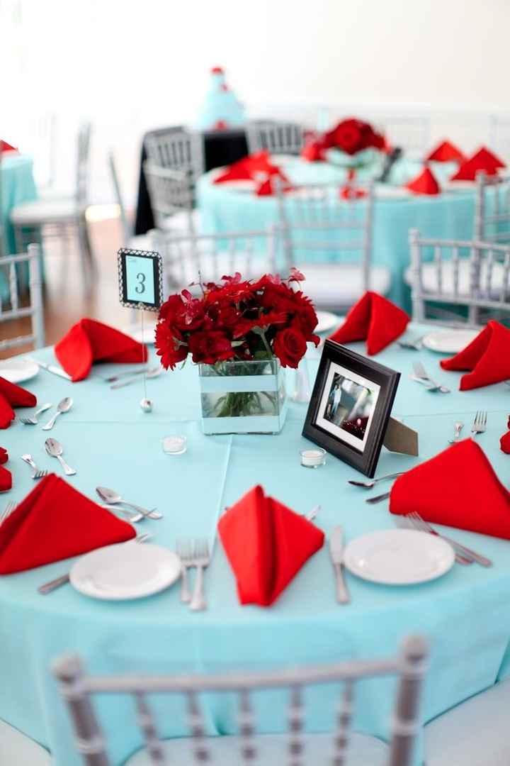 Decor azul e vermelho