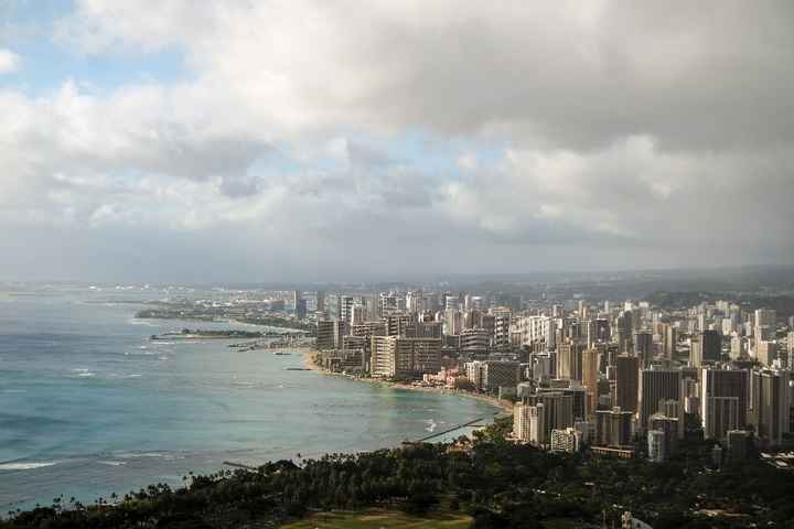 Honolulu Vista da cratera Diamond Head