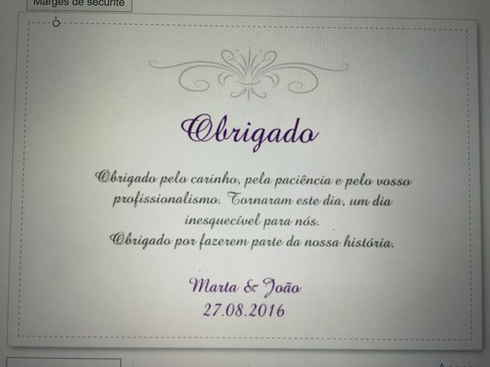 Cartões de agradecimento - 1