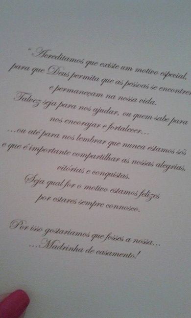 texto convite madrinha