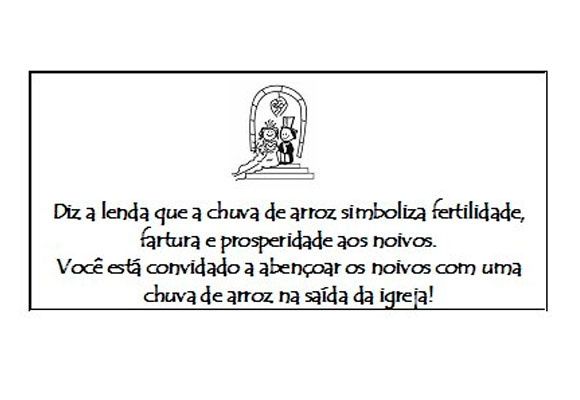 Mensagem para saquinhos de arroz! - 1
