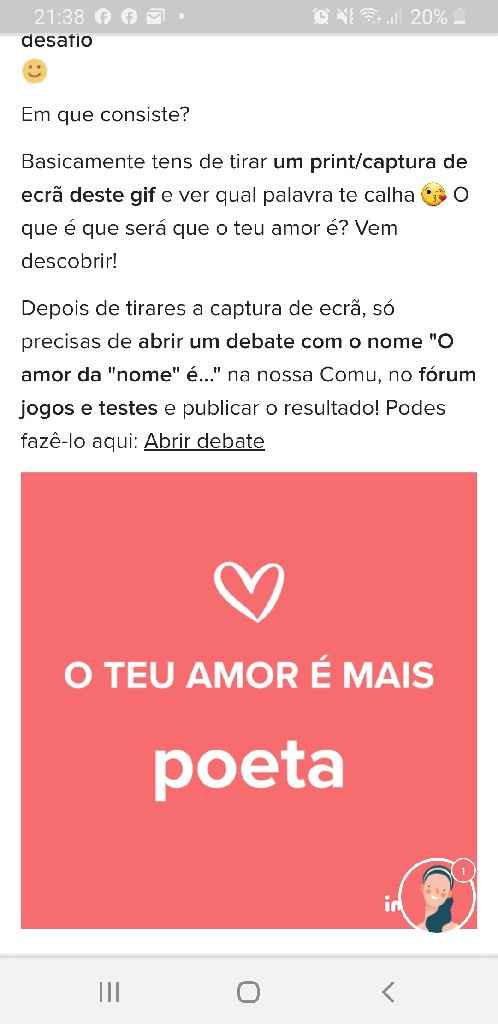 o amor da Sandra é poeta. - 1