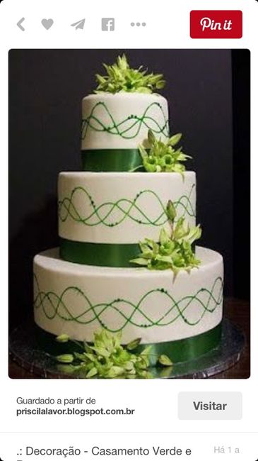 Bolos redondos com flores verdes - 2