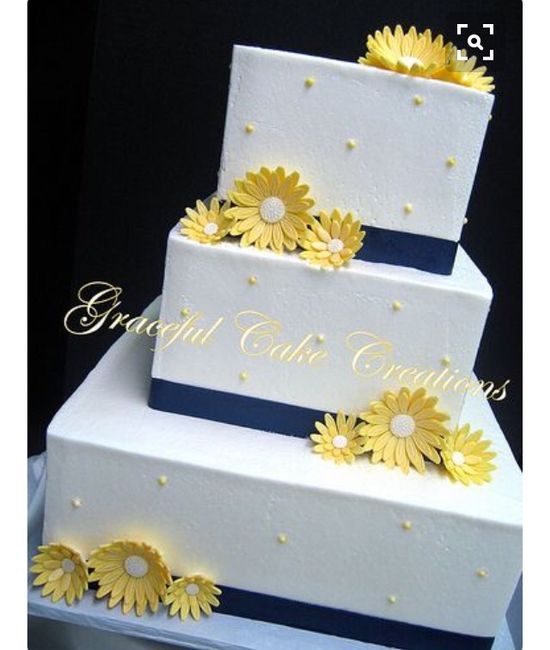 Bolos - branco, azul marinho e amarelo - 5