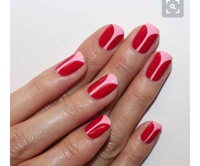 Procuro inspirações de unhas que misturem vermelho e rosa - 3