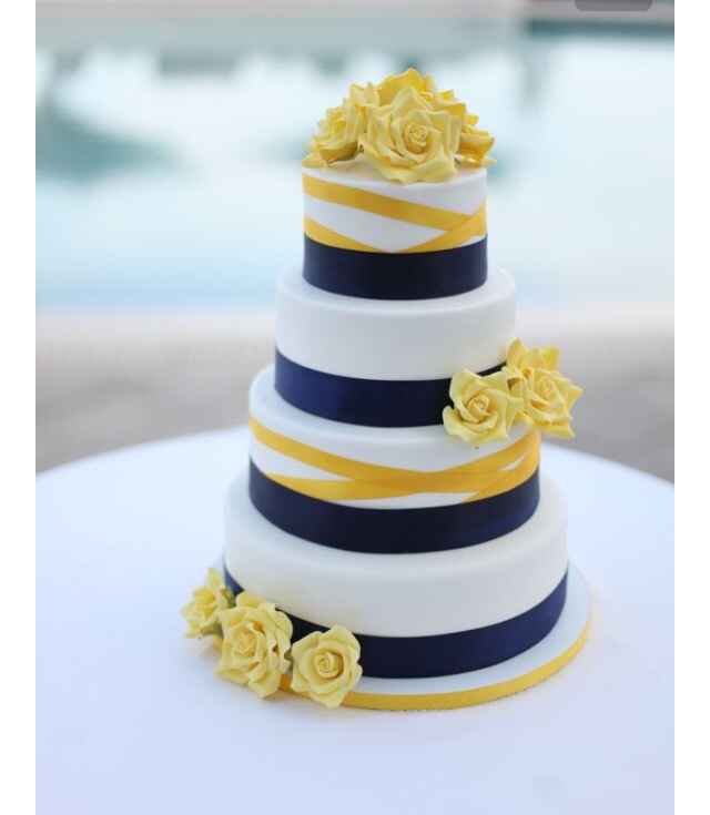 Bolos - branco, azul marinho e amarelo - 2
