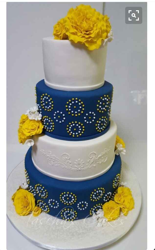 Bolos - branco, azul marinho e amarelo - 6