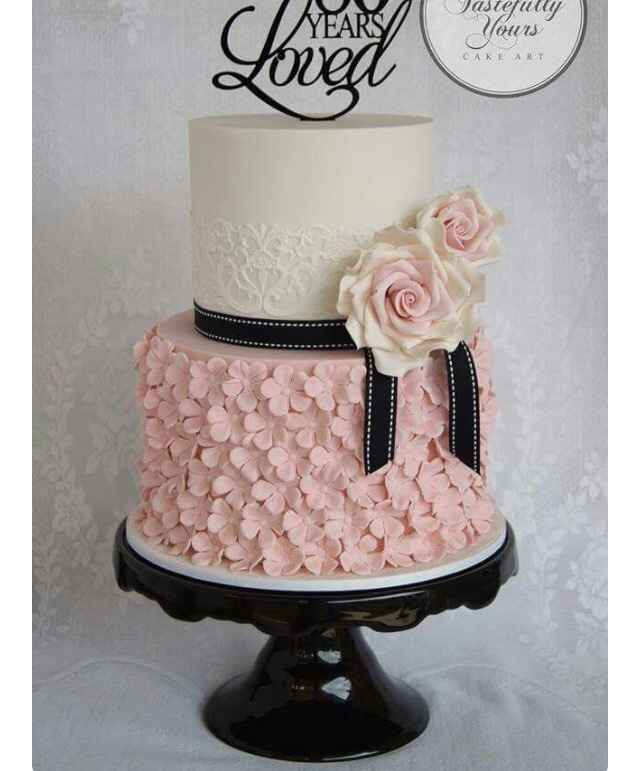 Bolos - branco, rosa e preto - 7
