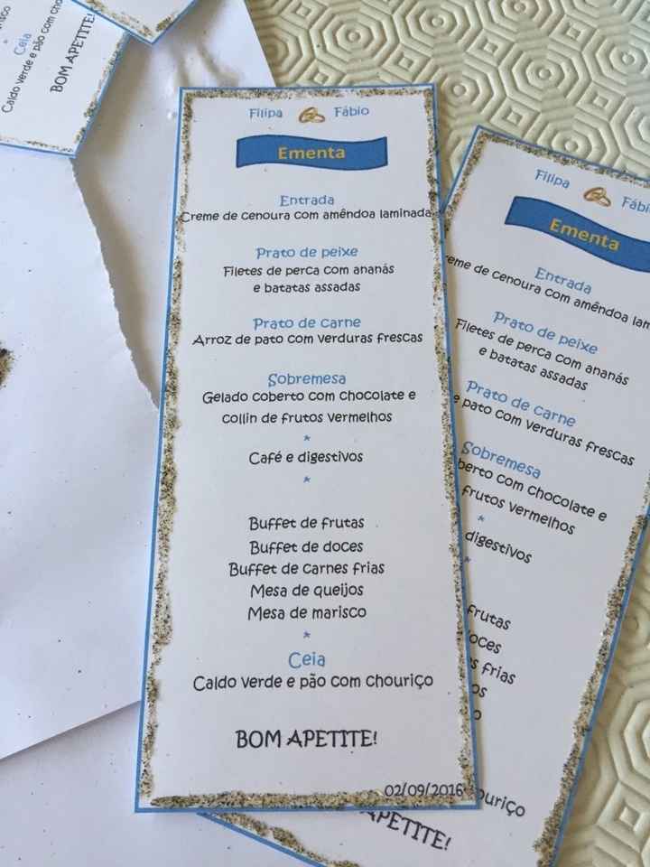 Ementas - check! - 2