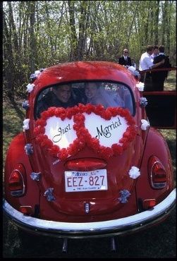 Decoração carro noivos