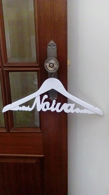 Cabide noiva pintura branca 