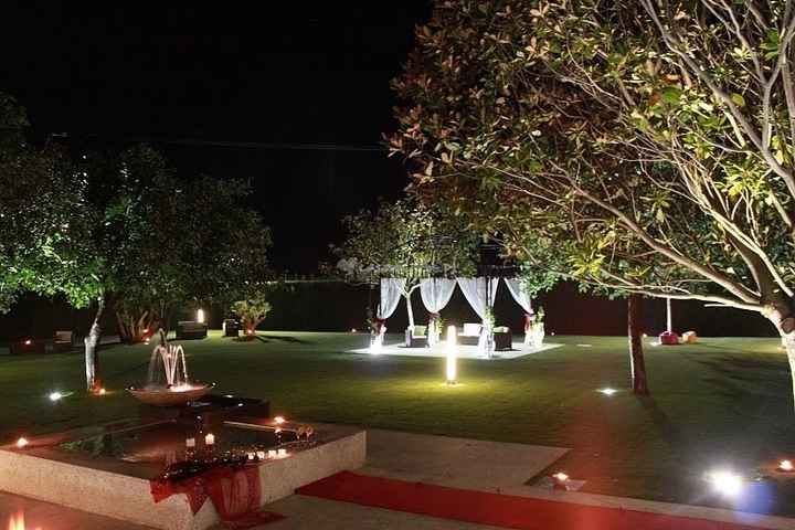 Jardim iluminado