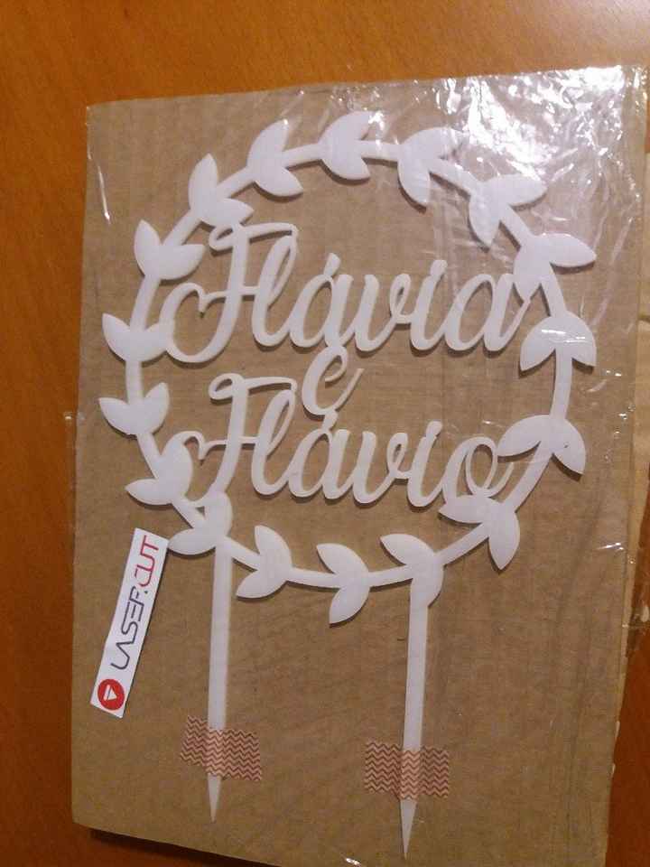 Topo de bolo que chegou 😍😍😍 - 1