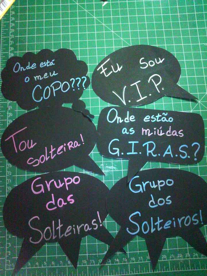 Placas photobooth em papel de ardósia. - 1