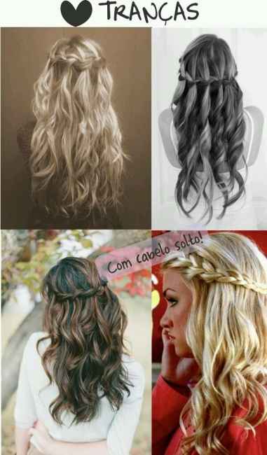 Penteado com traça cascata... - 1