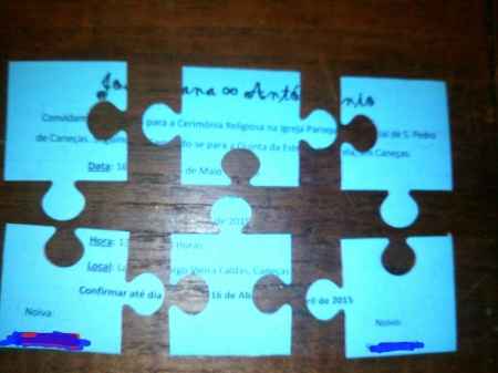 Convite em forma de puzzle :) - 1