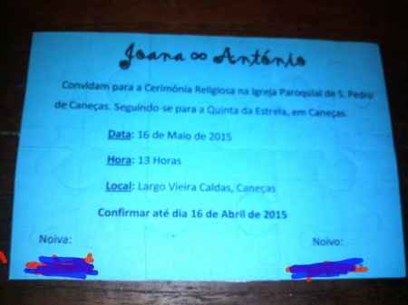 Convite em forma de puzzle :) - 2