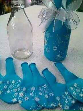Decoração com frascos e copos - 11