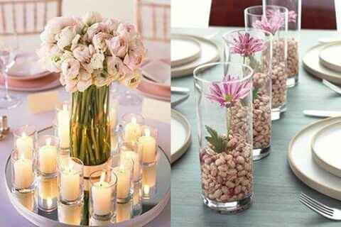 Decoração com frascos e copos - 18