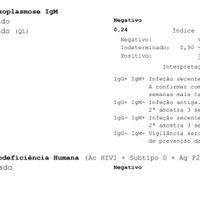 Resultado Análises - Toxoplasmose - 2