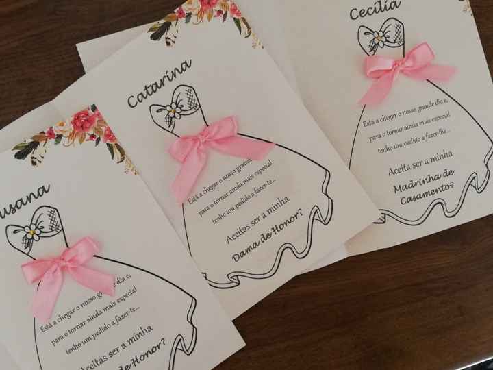 Convite Madrinhas e Damas de honor