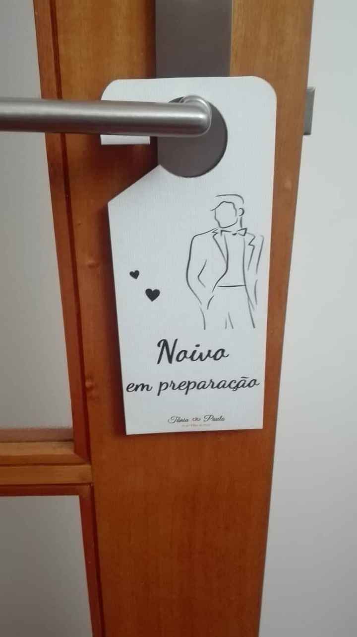 Placa do noivo