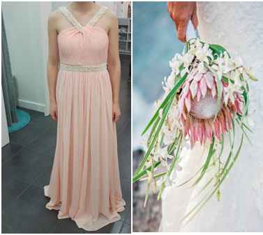 Vestido e Bouquet das damas de honor