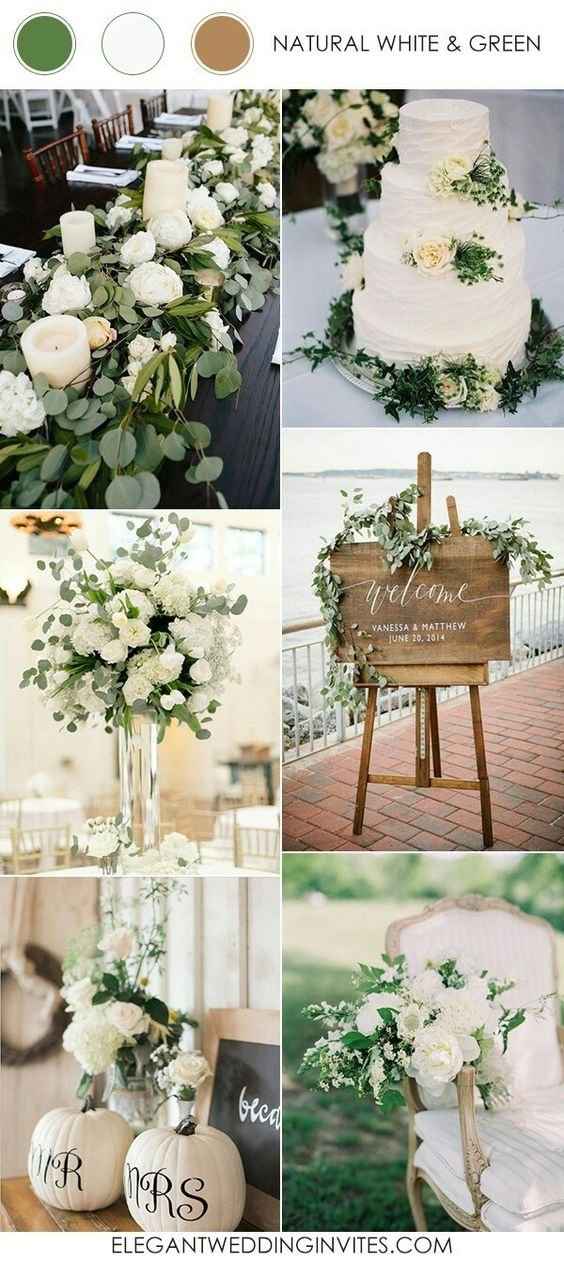 Rústico - Natural (verdes, brancos e castanhos) 