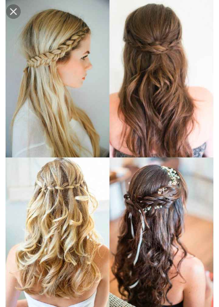  Penteado semi solto com tranças ajuda. - 2