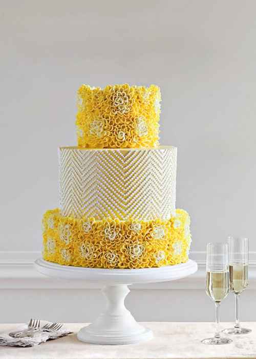 o Arco-íris invade a Comunidade: Inspirações (amarelas) para Bolo de Casamento 💛 - 4