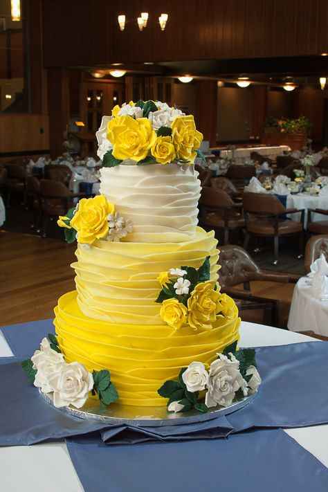 o Arco-íris invade a Comunidade: Inspirações (amarelas) para Bolo de Casamento 💛 - 6