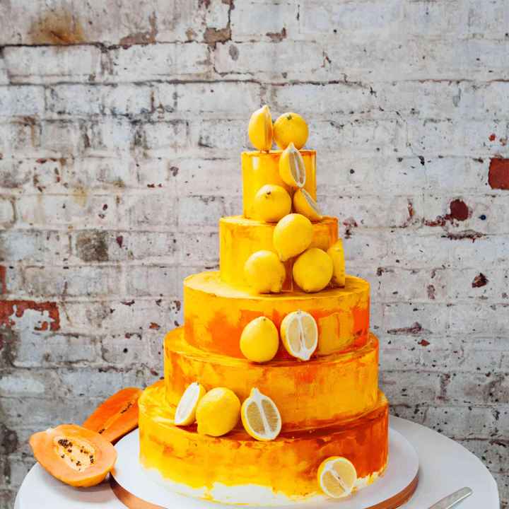 o Arco-íris invade a Comunidade: Inspirações (amarelas) para Bolo de Casamento 💛 - 12