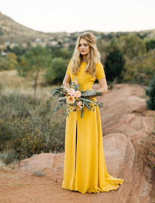 O Arco-íris invade a Comunidade: Inspirações (amarelas) para Vestido de Noiva 💛 12