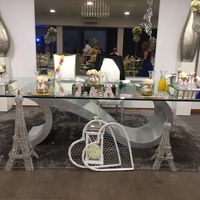 A nossa decoração da mesa dos noivos 