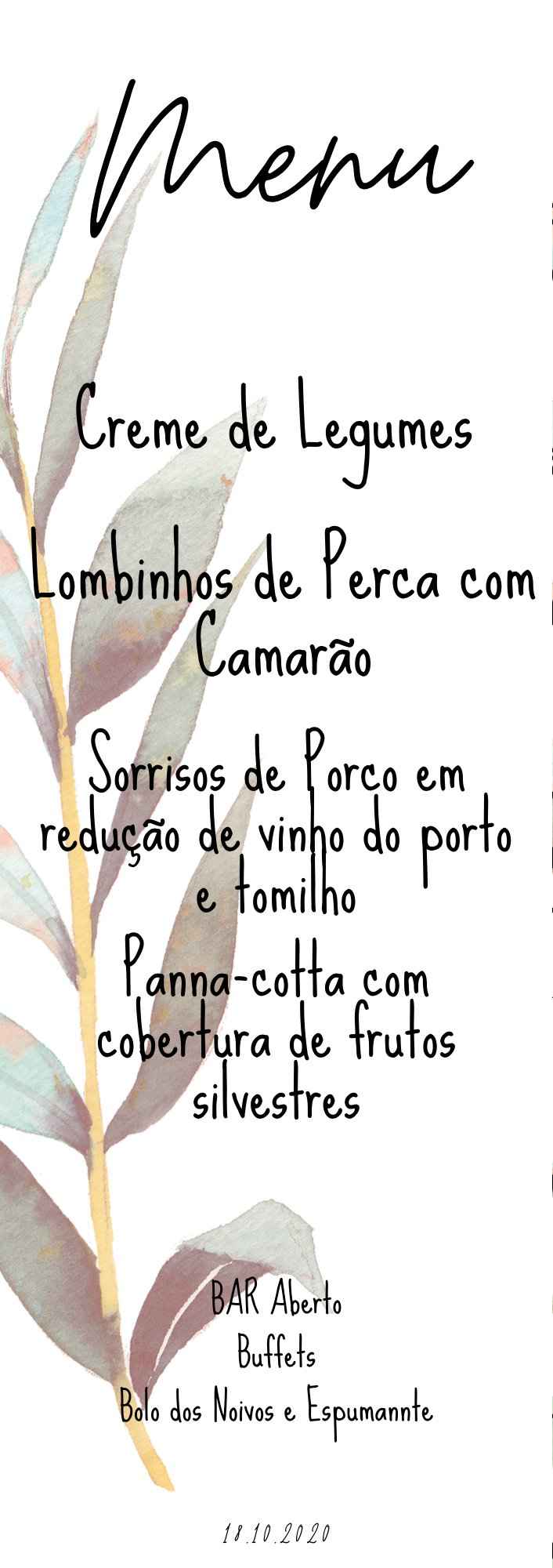 Menus - as primeiras ideias - 2