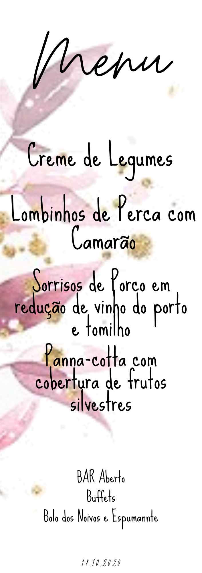 Menus - as primeiras ideias - 3