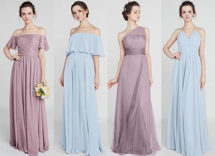 Mês Azul - inspirações damas de honor em azul e lavanda - 1
