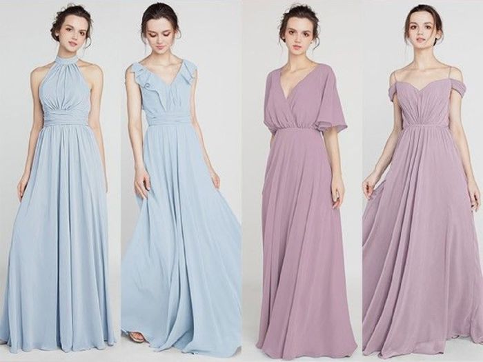 Mês Azul - inspirações damas de honor em azul e lavanda - 2