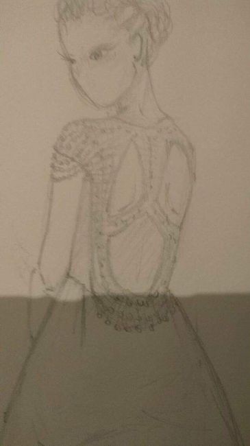 Vestido - 1º esboço - 4