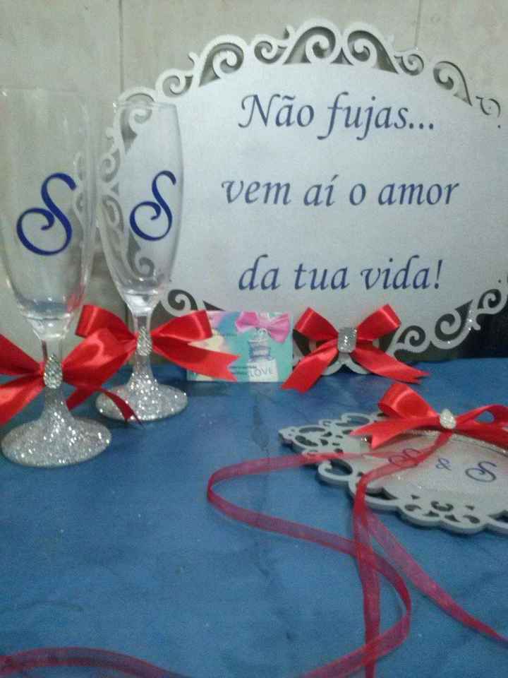 Porta alianças, placa e flutes ♥️ - 2