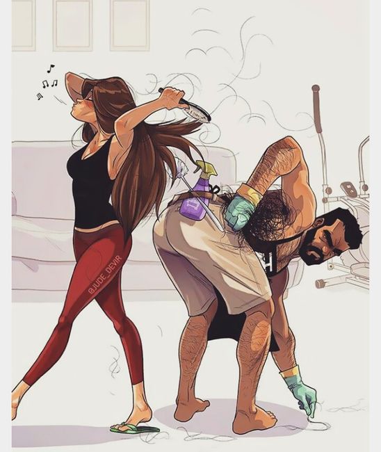  Ilustração de o dia a dia com uma esposa - 15