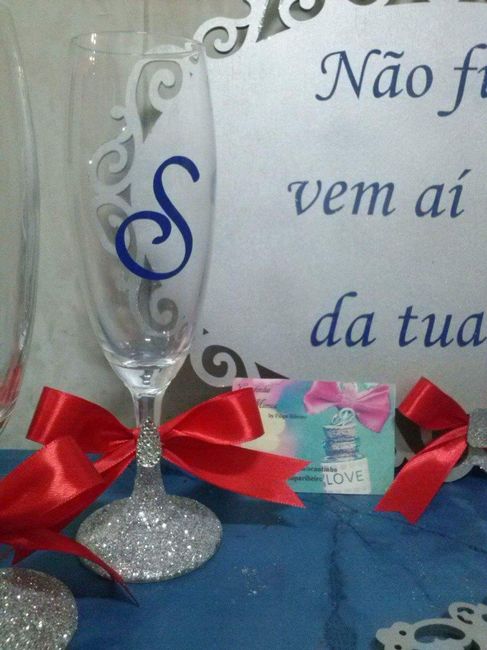 Porta alianças, placa e flutes ♥️ - 1