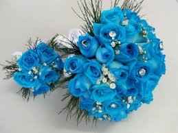 Natural com Rosas azuis