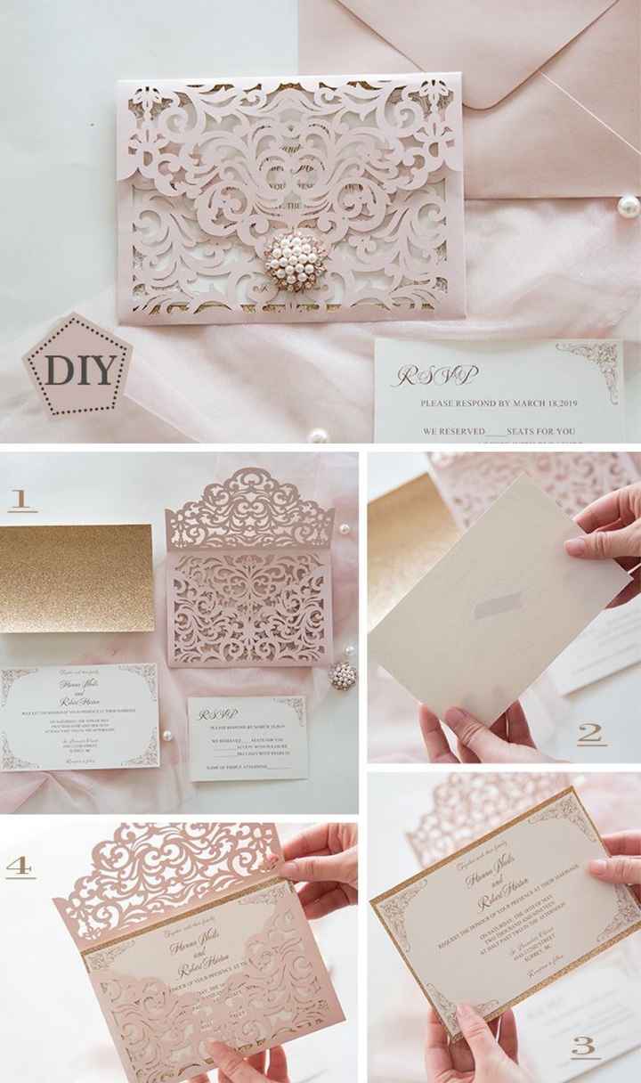 🩷🌈 Inspiração Casamento Rosa - os Convites - 4