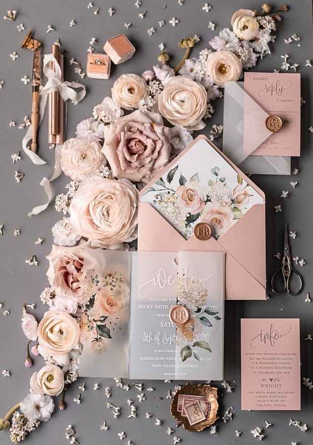 🩷🌈 Inspiração Casamento Rosa - os Convites - 6