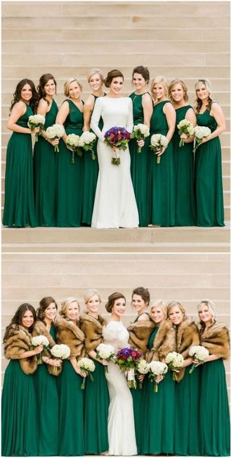 Damas de honor de verde