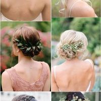 Aplicações florais no cabelo