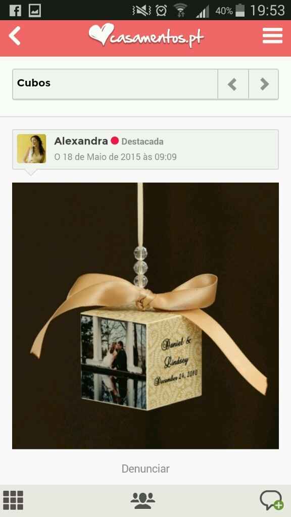 Cubos para lembranca de casamento - 1